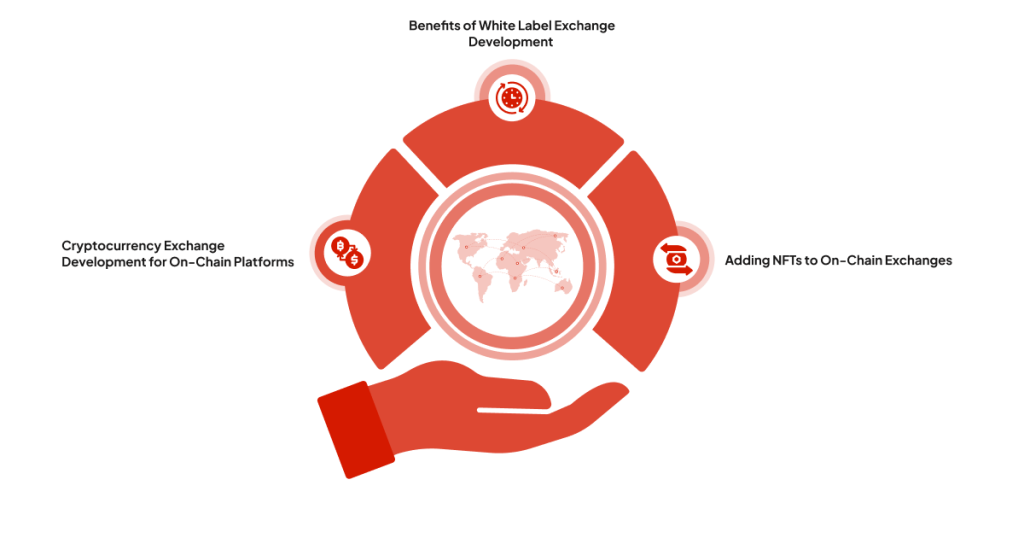 Combining Cryptocurrency Exchange, White Label Exchange, and NFTs in On-Chain Exchanges